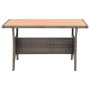 Gray synthetic rattan garden table 120x70x66 cm by , Garden tables - Ref: Foro24-316584, Price: 211,07 €, Discount: %