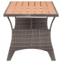 Gray synthetic rattan garden table 120x70x66 cm by , Garden tables - Ref: Foro24-316584, Price: 211,07 €, Discount: %