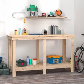 Solid pine wood workbench 140x50x80 cm by , Work tables - Ref: Foro24-822506, Price: 107,99 €, Discount: %