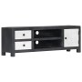 Hand carved TV cabinet gray white mango 120x30x40 cm by , TV Furniture - Ref: Foro24-282723, Price: 182,49 €, Discount: %