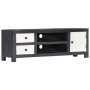 Hand carved TV cabinet gray white mango 120x30x40 cm by , TV Furniture - Ref: Foro24-282723, Price: 182,99 €, Discount: %