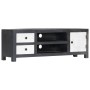 Hand carved TV cabinet gray white mango 120x30x40 cm by , TV Furniture - Ref: Foro24-282723, Price: 182,99 €, Discount: %