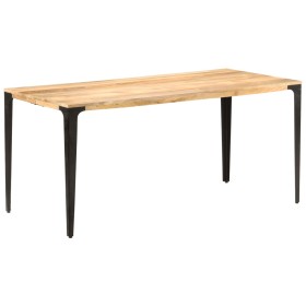 Mesa de comedor de madera maciza de mango 160x80x76 cm de , Mesas de cocina y de comedor - Ref: Foro24-286364, Precio: 218,99...