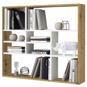 FMD Wall shelf with 9 compartments aged oak and white by , Shelves and shelves - Ref: Foro24-426312, Price: 61,99 €, Discount: %