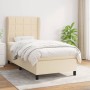 Cama box spring con colchón tela color crema 90x190 cm de , Camas y somieres - Ref: Foro24-3127930, Precio: 380,24 €, Descuen...