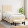 Cama box spring con colchón tela color crema 90x190 cm de , Camas y somieres - Ref: Foro24-3136562, Precio: 405,69 €, Descuen...