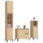 Set de muebles de baño 3 pzas madera contrachapada roble sonoma de , Muebles de baño - Ref: Foro24-3185546, Precio: 232,99 €,...