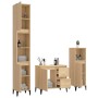 Sonoma oak plywood 3-piece bathroom furniture set by , Bathroom furniture - Ref: Foro24-3185546, Price: 232,68 €, Discount: %