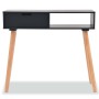 Solid pine wood console table 80x30x72 cm black by vidaXL, Side tables - Ref: Foro24-244738, Price: 88,71 €, Discount: %