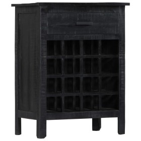 Botellero de madera de mango maciza negro 56x35x75 cm de , Botelleros - Ref: Foro24-247987, Precio: 135,99 €, Descuento: %