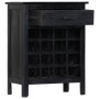 Botellero de madera de mango maciza negro 56x35x75 cm de , Botelleros - Ref: Foro24-247987, Precio: 135,99 €, Descuento: %