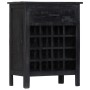 Botellero de madera de mango maciza negro 56x35x75 cm de , Botelleros - Ref: Foro24-247987, Precio: 135,99 €, Descuento: %