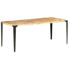 Solid mango wood dining table 180x90x76 cm by , Kitchen and dining tables - Ref: Foro24-286365, Price: 245,99 €, Discount: %