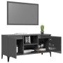 TV cabinet with glossy gray metal legs 103.5x35x50 cm by , TV Furniture - Ref: Foro24-805976, Price: 63,02 €, Discount: %