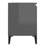 TV cabinet with glossy gray metal legs 103.5x35x50 cm by , TV Furniture - Ref: Foro24-805976, Price: 63,02 €, Discount: %