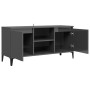 TV cabinet with glossy gray metal legs 103.5x35x50 cm by , TV Furniture - Ref: Foro24-805976, Price: 63,02 €, Discount: %