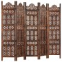 Screen 5 panels hand carved brown mango wood 200x165 cm by , Room dividers - Ref: Foro24-285326, Price: 244,02 €, Discount: %