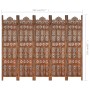 Screen 5 panels hand carved brown mango wood 200x165 cm by , Room dividers - Ref: Foro24-285326, Price: 244,02 €, Discount: %