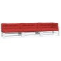 Pallet cushions 7 pieces red fabric by , Cushions for chairs and sofas - Ref: Foro24-3188913, Price: 150,99 €, Discount: %