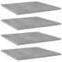 Betongraues Sperrholzregal, 4 Einheiten, 40 x 40 x 1,5 cm von , Regale - Ref: Foro24-805178, Preis: 27,27 €, Rabatt: %