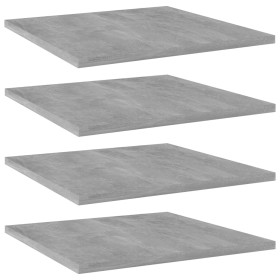 Concrete gray plywood shelf 4 units 40x40x1.5cm by , Shelves - Ref: Foro24-805178, Price: 27,99 €, Discount: %