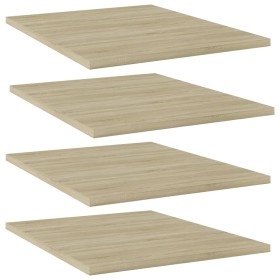 Shelf shelf 4 pcs Sonoma oak plywood 40x40x1.5cm by , Shelves - Ref: Foro24-805192, Price: 29,99 €, Discount: %