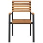 Stackable garden chairs 2 pcs solid acacia wood and metal by , Garden chairs - Ref: Foro24-362014, Price: 155,74 €, Discount: %