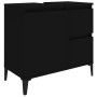 Armario de baño madera contrachapada negro 65x33x60 cm de , Muebles de baño - Ref: Foro24-819829, Precio: 68,04 €, Descuento: %