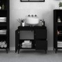 Armario de baño madera contrachapada negro 65x33x60 cm de , Muebles de baño - Ref: Foro24-819829, Precio: 68,04 €, Descuento: %