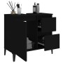 Armario de baño madera contrachapada negro 65x33x60 cm de , Muebles de baño - Ref: Foro24-819829, Precio: 68,04 €, Descuento: %