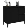 Armario de baño madera contrachapada negro 65x33x60 cm de , Muebles de baño - Ref: Foro24-819829, Precio: 68,04 €, Descuento: %