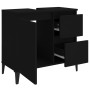 Armario de baño madera contrachapada negro 65x33x60 cm de , Muebles de baño - Ref: Foro24-819829, Precio: 68,04 €, Descuento: %