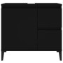 Armario de baño madera contrachapada negro 65x33x60 cm de , Muebles de baño - Ref: Foro24-819829, Precio: 68,04 €, Descuento: %