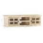 Massiver TV-Schrank aus weißem Mangoholz, 130 x 30 x 36 cm von , TV-Möbel - Ref: Foro24-285899, Preis: 276,23 €, Rabatt: %