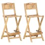 Folding garden stools 2 units solid mango wood by , Garden chairs - Ref: Foro24-285908, Price: 249,99 €, Discount: %