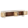 Solid white mango wood TV cabinet 140x30x35 cm by , TV Furniture - Ref: Foro24-286388, Price: 307,72 €, Discount: %