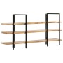 3-tier solid mango wood shelf 160x31x80 cm by , Bookcases and shelves - Ref: Foro24-286604, Price: 214,24 €, Discount: %