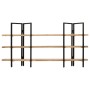 3-tier solid mango wood shelf 160x31x80 cm by , Bookcases and shelves - Ref: Foro24-286604, Price: 214,24 €, Discount: %