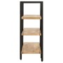 3-tier solid mango wood shelf 160x31x80 cm by , Bookcases and shelves - Ref: Foro24-286604, Price: 214,24 €, Discount: %