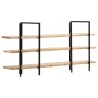 3-tier solid mango wood shelf 160x31x80 cm by , Bookcases and shelves - Ref: Foro24-286604, Price: 214,24 €, Discount: %