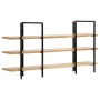 3-tier solid mango wood shelf 160x31x80 cm by , Bookcases and shelves - Ref: Foro24-286604, Price: 214,24 €, Discount: %