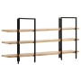 3-tier solid mango wood shelf 160x31x80 cm by , Bookcases and shelves - Ref: Foro24-286604, Price: 214,24 €, Discount: %