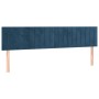 Box spring bed with dark blue velvet mattress 160x200 cm by , Beds and slatted bases - Ref: Foro24-3131091, Price: 491,48 €, ...