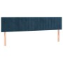 Box spring bed with dark blue velvet mattress 160x200 cm by , Beds and slatted bases - Ref: Foro24-3141435, Price: 490,22 €, ...