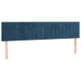 Box spring bed with dark blue velvet mattress 160x200 cm by , Beds and slatted bases - Ref: Foro24-3127623, Price: 495,11 €, ...