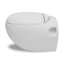 Inodoro WC colgado en la pared diseño huevo blanco de , Baños - Ref: Foro24-240374, Precio: 154,99 €, Descuento: %