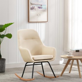 Cream fabric rocking chair by , Rocking chairs - Ref: Foro24-289539, Price: 173,99 €, Discount: %