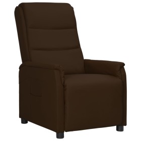 Sillón reclinable de cuero sintético marrón de , Sillones - Ref: Foro24-338943, Precio: 175,99 €, Descuento: %