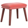 Pink velvet footstool 45x29.5x35 cm by , Ottomans - Ref: Foro24-341472, Price: 43,15 €, Discount: %