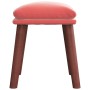 Pink velvet footstool 45x29.5x35 cm by , Ottomans - Ref: Foro24-341472, Price: 43,15 €, Discount: %